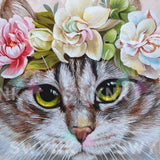 Painting by numbers Cat with Flowers