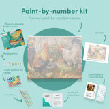 Schilderen op nummer Kippen