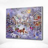 Painting by numbers Christmas in Town