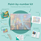 Schilderen op nummers Stad bij nacht