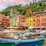 Painting by numbers City with Boat