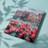 Painting by numbers City with flowers