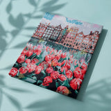 Pintar por números Ciudad con flores