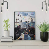 Pintar por numeros Café junto al mar