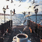 Malen nach Zahlen Kaffee am Meer