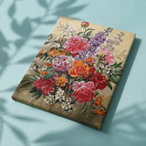 Paint by numbers farvet blomsterbuket