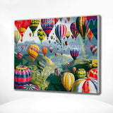 Malen nach Zahlen Bunte Heißluftballons