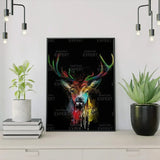 Malowanie po numerach Kolorowe jelenie