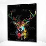 Malowanie po numerach Kolorowe jelenie