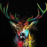 Malowanie po numerach Kolorowe jelenie