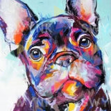 Painting by numbers Colored Bulldog
