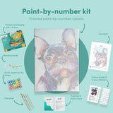 Painting by numbers Colourful Bulldog