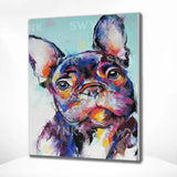 Painting by numbers Colourful Bulldog