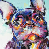 Painting by numbers Colourful Bulldog