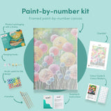 Pintar por numeros Dientes de león coloridos