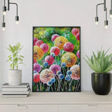 Pintar por numeros Dientes de león coloridos