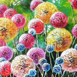 Pintar por numeros Dientes de león coloridos