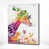 Painting by numbers Colourful Giraffe