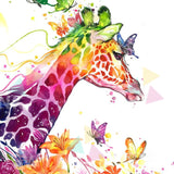Painting by numbers Colourful Giraffe