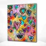 Malowanie po numerach Kolorowe serca