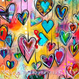 Malowanie po numerach Kolorowe serca