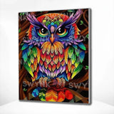 Painting by numbers Colourful Owl