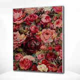 Pintar por numeros Rosas de colores