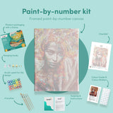 Pintar por numeros Mujer Colorida Abstracta