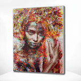 Pintar por numeros Mujer Colorida Abstracta