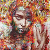 Pintar por numeros Mujer Colorida Abstracta