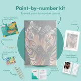 Painting by numbers Colourful Zebras