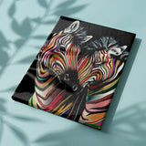 Painting by numbers Colourful Zebras