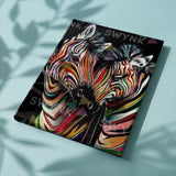 Painting by numbers Colourful Zebras