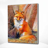 Schilderen op nummer Schattig Vosje