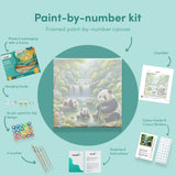 Paint by numbers Søde Pandaer ved Søen