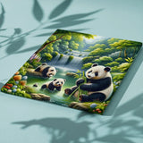 Schilderen op nummer Schattige Panda's bij het Meer