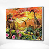 Schilderen op nummer Dinosaurus