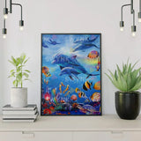 Paint by numbers Delfiner och Fiskar