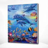 Paint by numbers Delfiner och Fiskar