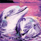 Painting by numbers Dolphins in Love