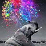 Schilderen op nummer Olifant