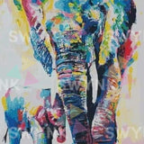 Painting by numbers Elephant and Baby