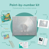 Schilderen op nummer Olifant in het bos