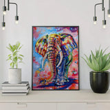 Painting by numbers Elephant with Cheerful Colors
