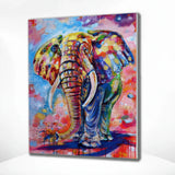 Painting by numbers Elephant with Cheerful Colors