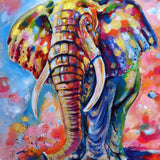 Painting by numbers Elephant with Cheerful Colors