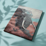 Malowanie po numerach Słoń z różową chmurką