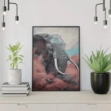 Malowanie po numerach Słoń z różową chmurką