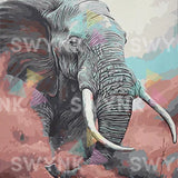 Paint by numbers Norsu ja vaaleanpunainen pilvi