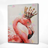 Peinture par numéros Flamant avec couronne